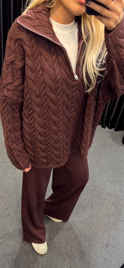 BOL PAÇA TRİKO PANTOLON AÇIK BORDO