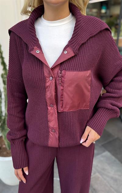 BORDO ÇIT ÇIT DETAYLI TRİKO TAKIM