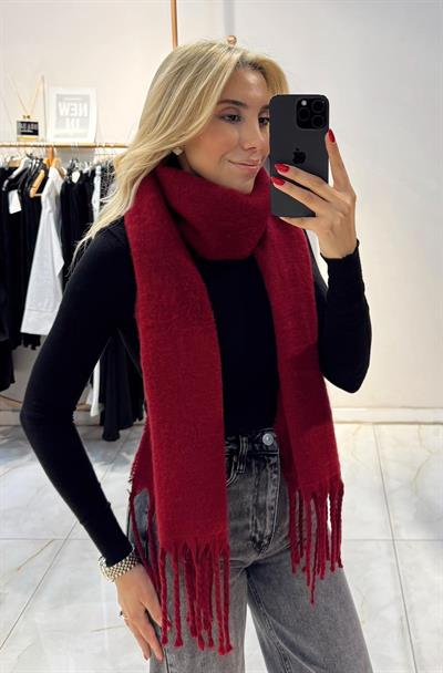 BORDO PÜSKÜLLÜ ŞAL