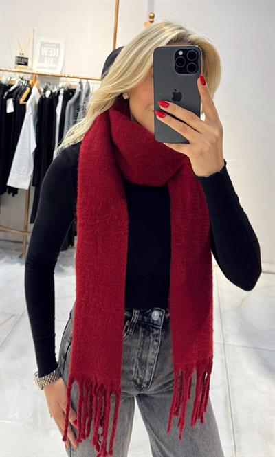 BORDO PÜSKÜLLÜ ŞAL