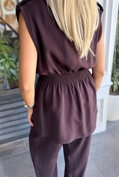 BORDO TWS MODEL GOLD DÜĞMELİ BELİ LASTİKLİ TAKIM