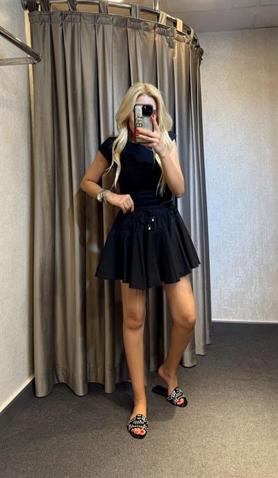 CLARA ŞORT ETEK  SİYAH
