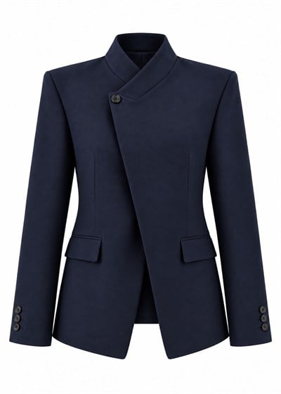 CORALİA LACİVERT DİK YAKA DÜĞMELİ BLAZER CEKET