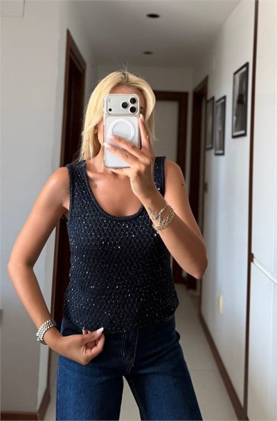 DALİA LACİVERT PULLU ATLET HIRKA TAKIM