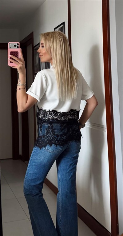 DANTELLİ CROP TSHİRT