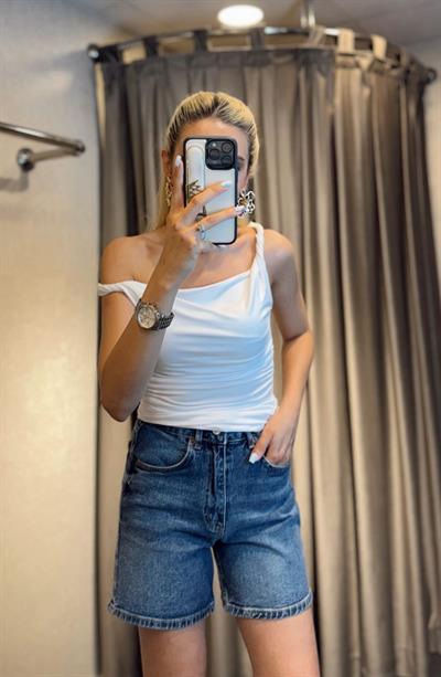 DİLVİN BÜKÜMLÜ ASKILI TOP BEYAZ