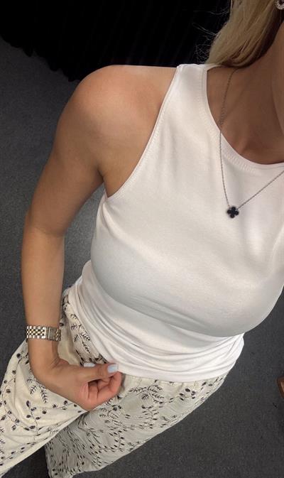 DİLVİN HALTER YAKA ATLET BEYAZ