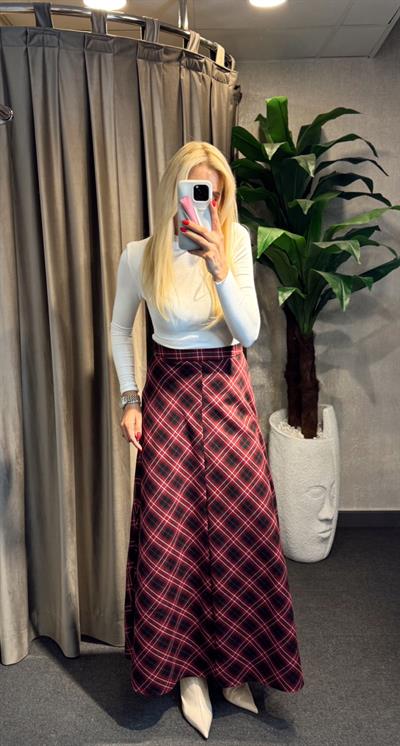 EKOSE MAXİ ÇAN ETEK KIRMIZI