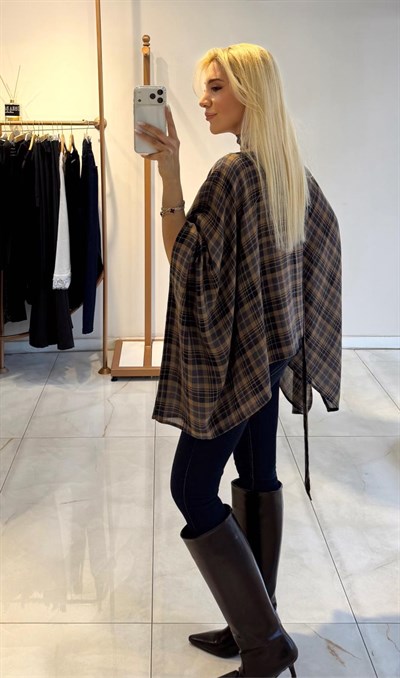 EKOSELİ FULARLI YARASA KOL PANÇO