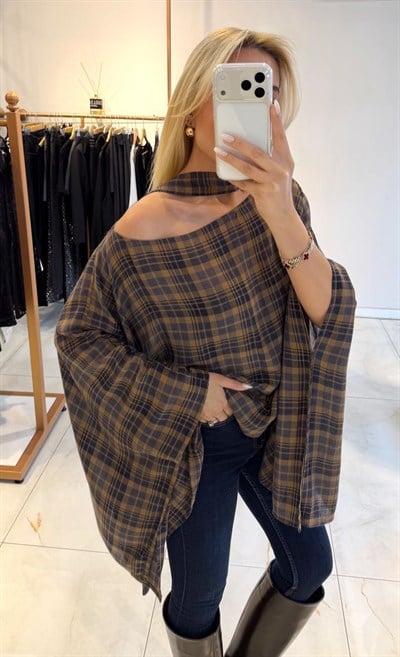 EKOSELİ FULARLI YARASA KOL PANÇO