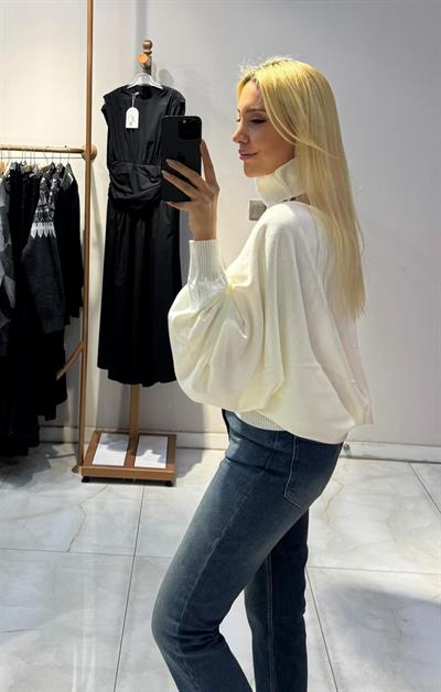 EKRU BOLERO DETAYLI TRİKO TAKIM