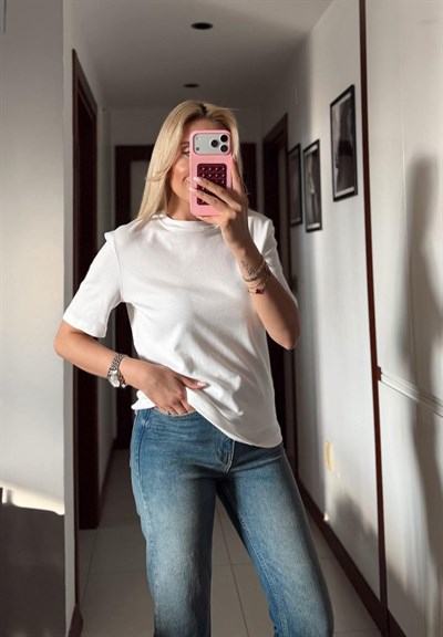 EKRU ORJ MARKA MASSİ DEKORATİF YAKA TSHİRT