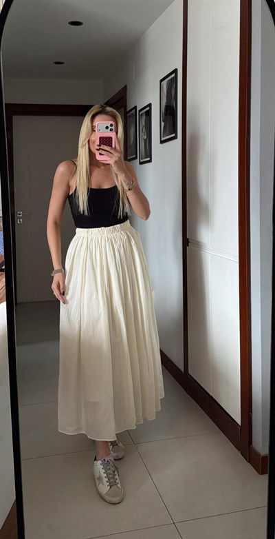 EKRU PREMİUM ASTARLI BALON ETEK