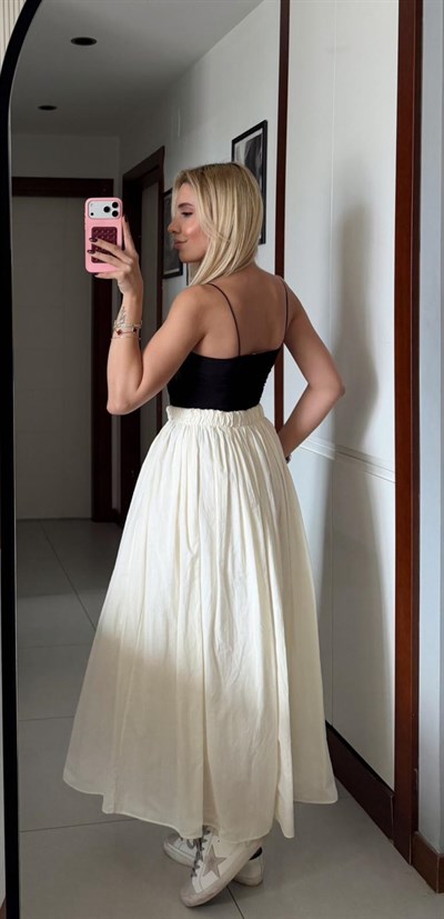 EKRU PREMİUM ASTARLI BALON ETEK