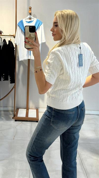 EKRU RAİKA KISA KOL TRİKO