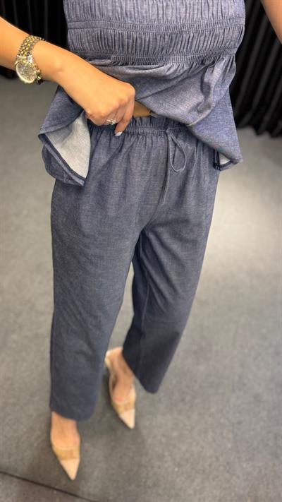 ESTER GİPE İKİLİ DENİM TAKIM MAVİ