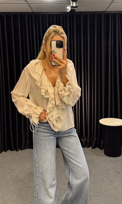 FIRFIRLI GÖMLEK BEJ