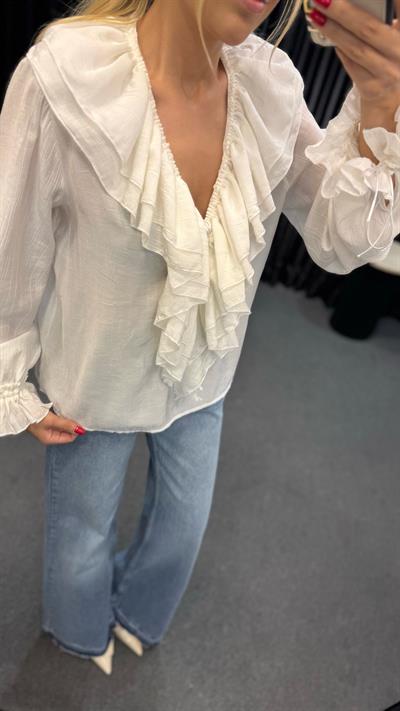 FIRFIRLI GÖMLEK BEYAZ