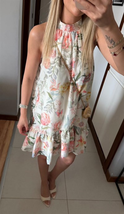 FLORAL DESENLİ ELBİSE