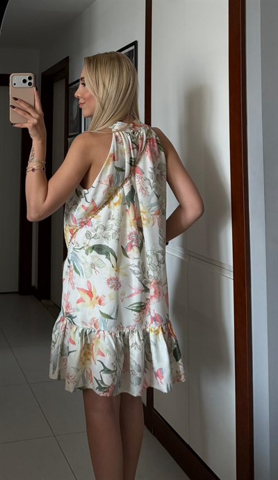 FLORAL DESENLİ ELBİSE