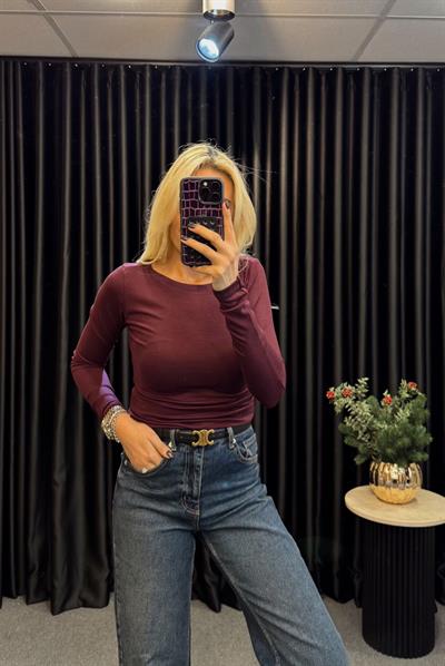 GENİŞ YAKA BODY BORDO