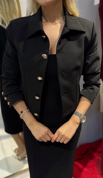 GOLD DÜĞMELİ KISA CEKET