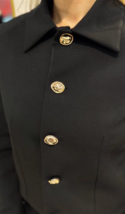 GOLD DÜĞMELİ KISA CEKET