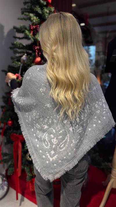 GRİ EKRU DESENLİ TRİKO ŞAL