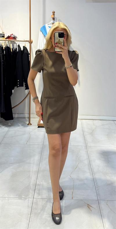 HAKİ MARKA MODEL ZR ŞORTLU MİNİ ELBİSE