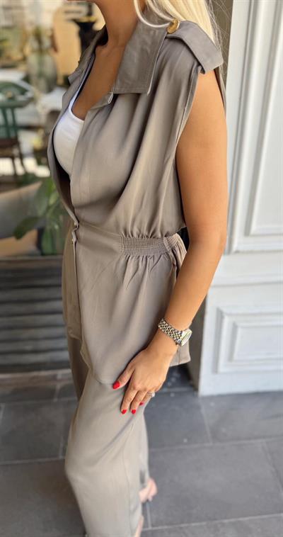 HAKİ TWS MODEL GOLD DÜĞMELİ BELİ LASTİKLİ TAKIM