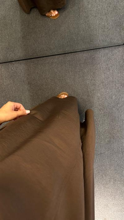 İP ASKILI TENSEL ELBİSE KAHVE