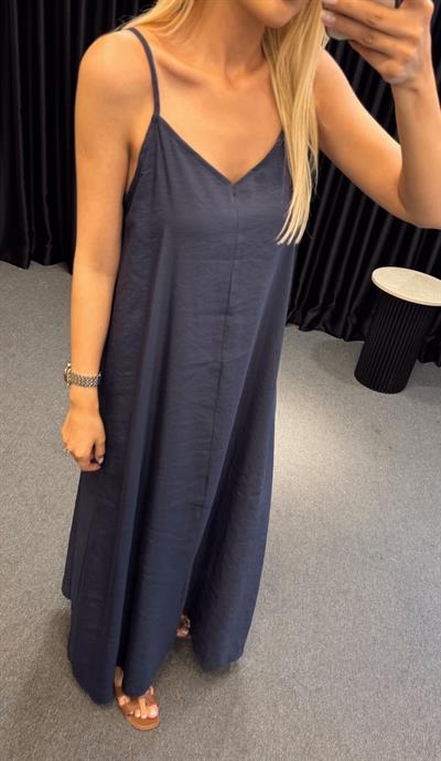 İP ASKILI TENSEL ELBİSE LACİVERT