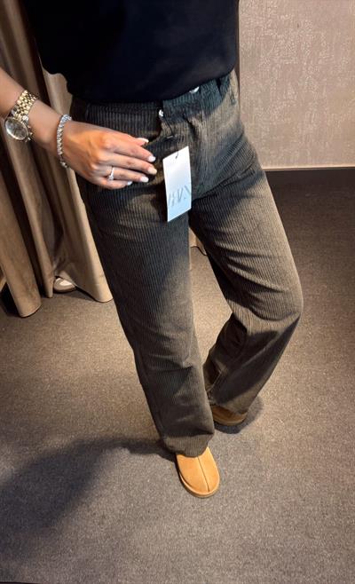 KADİFE STRAİGHT PANTOLON HAKİ