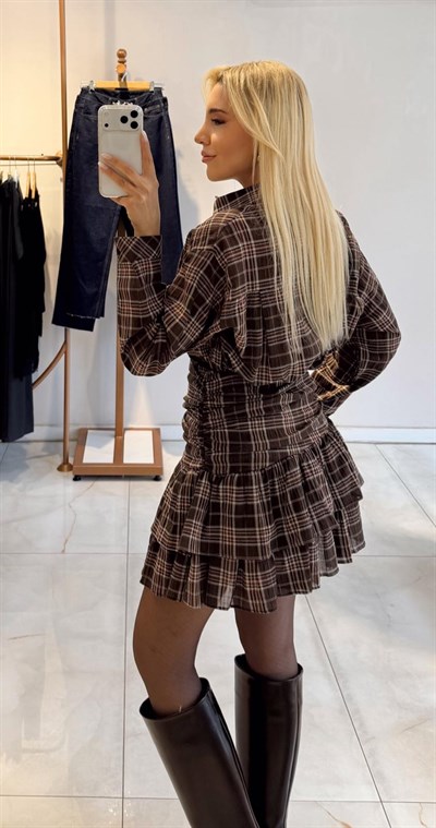 KAHVE EKOSE GÖMLEK ETEK TAKIM