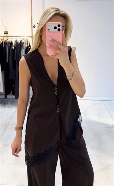 KAHVE MARKA MODEL ZR ASİMETRİK TAKIM