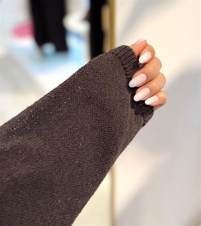 KAHVE MERSERİZE UZUN KOLLU TRİKO