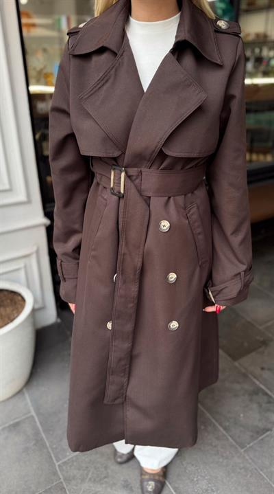 KAHVE ORJ MARKA MASSİ UZUN TRENÇ