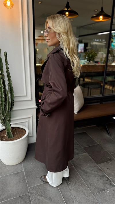 KAHVE ORJ MARKA MASSİ UZUN TRENÇ