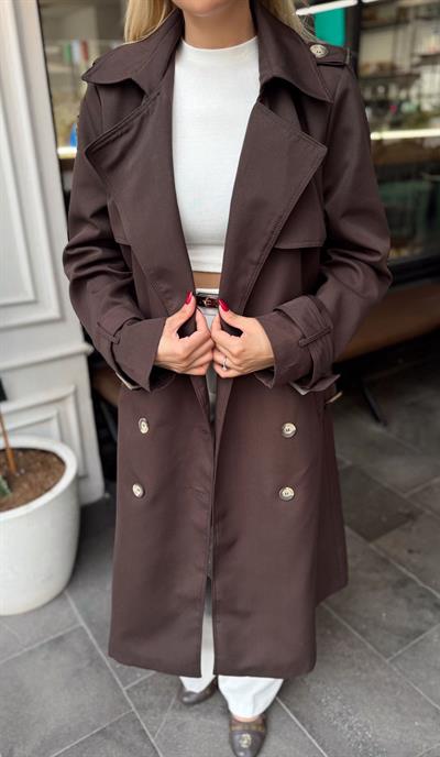 KAHVE ORJ MARKA MASSİ UZUN TRENÇ