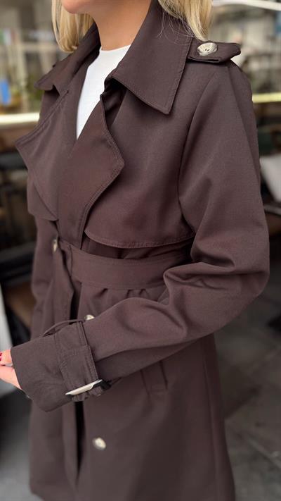 KAHVE ORJ MARKA MASSİ UZUN TRENÇ