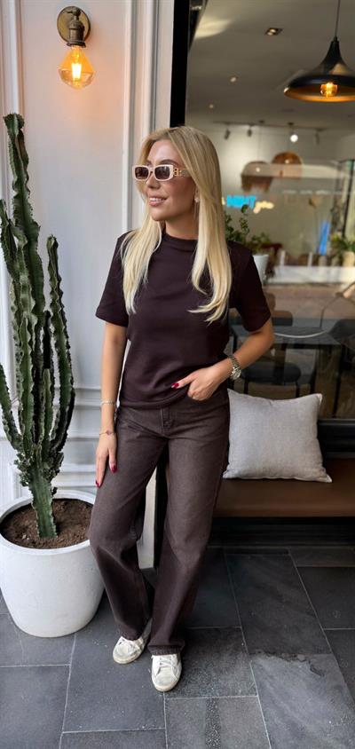 KAHVE ORJ MARKA ZR YIKAMALI STRAİGHT JEAN