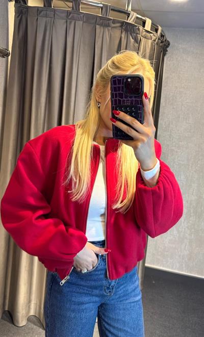 KAŞE BOMBER CEKET KIRMIZI