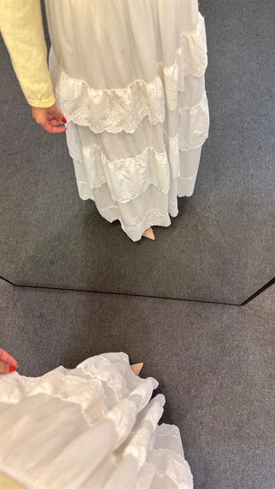 KAT KAT FİSTOLU ETEK BEYAZ