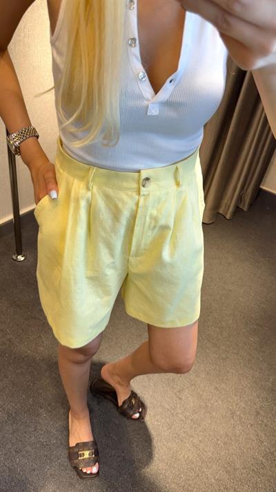 KETEN ŞEHİR BOY ŞORT SARI