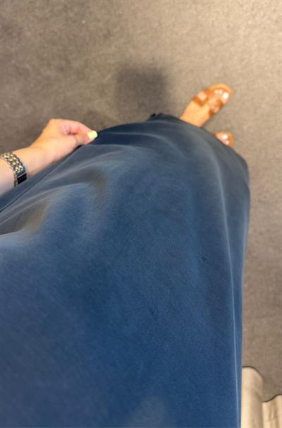 KISA KOL MODAL OYSH KUMAŞ ELBİSE LACİVERT