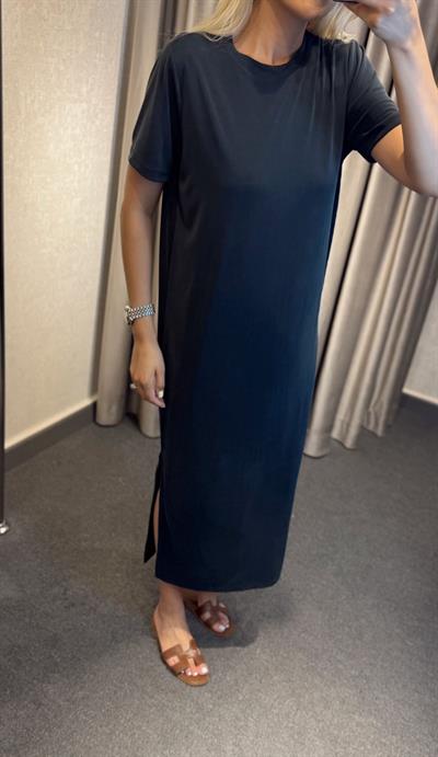 KISA KOL MODAL OYSH KUMAŞ ELBİSE LACİVERT