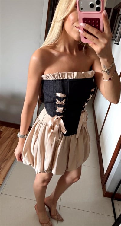 KORSELİ BALON ETEK TAKIM