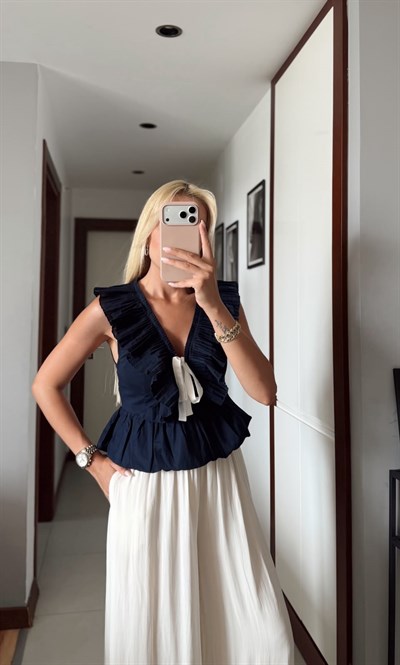 LACİVERT FİYONKLU PİLİLİ VOLANLI TOP