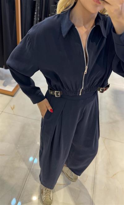 LACİVERT LİSA FERMUARLI TAKIM