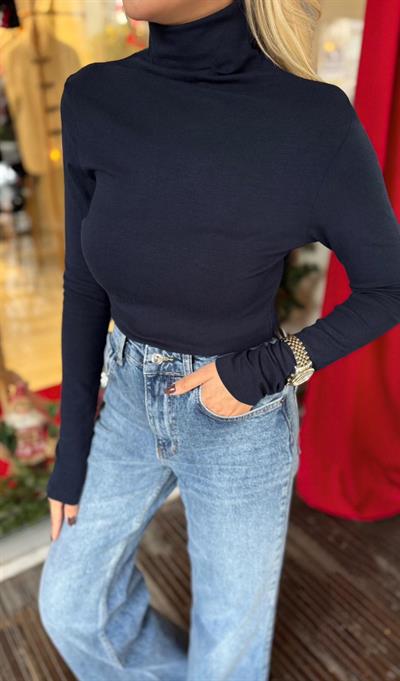 LACİVERT ORJ MARKA MASSİ BALIKÇIYAKA UZUN KOLLU BODY